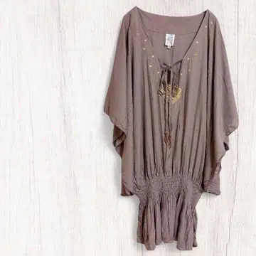 새상품급 Yoa 100% 레이온 튜닉 원사이즈 모카