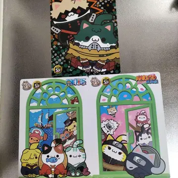 나의 히어로 아카데미아 원피스 나루토 MEGA CAT 책받침 배포물