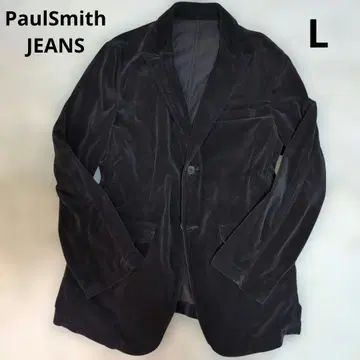 PaulSmith JEANS 일본제 남성용 벨로아 테일러드 자켓 L 블랙