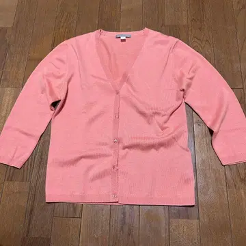 [ 새상품급 ] HUMAN WOMAN 핑크 V넥 가디건 3