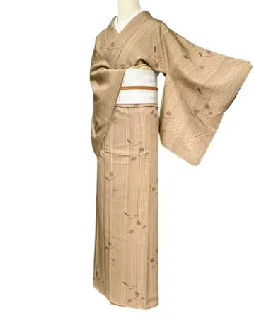 유48 기모노 코몬 새상품급 일품 기장 156cm 순수 실크