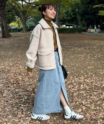 디스코트 W 포켓 ZIP 블루종