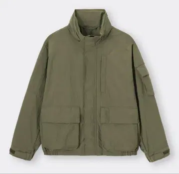 스탠드 카라 오버 사이즈 블루종