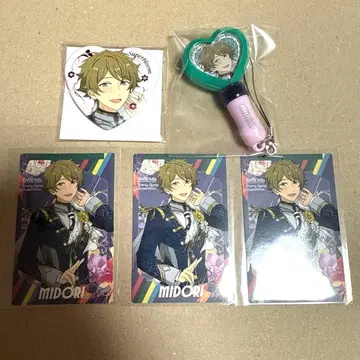 앙스타 스타포니4 하트 캔뱃지 카드 미니 응원봉 타카미네 미도리 5점