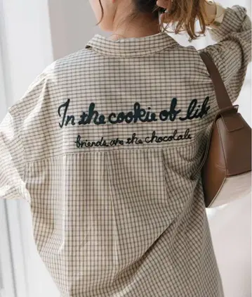 spick and span 자수 오버 셔츠