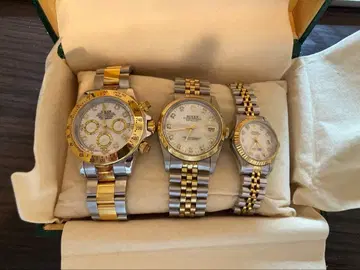 실버 골드 크로노그래프 시계 3개 세트 이쪽은 임시 금액입니다