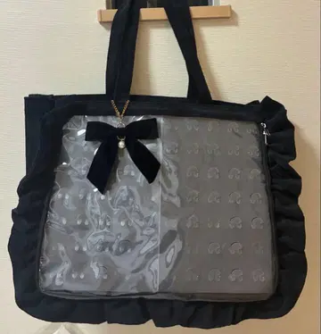 이타백 블랙 a3 토트백 이타백 시트 포함 리본