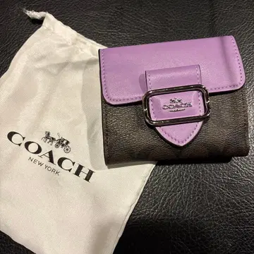 2단 접이식 지갑 보라색/블랙