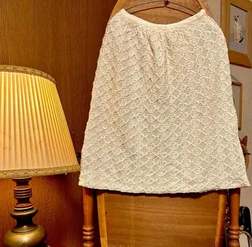 70년대 프랑스 유럽 앤티크 빈티지 레이스 니트 스커트