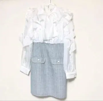 AnkRouge Re Twinkle 트위드 도킹 원피스