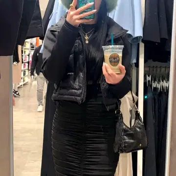 ZARA 대비 퍼프 자켓 블랙