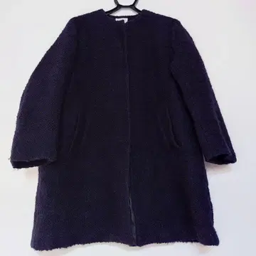 IENA 이에나 부클레 울 트라페즈 코트 네이비 38