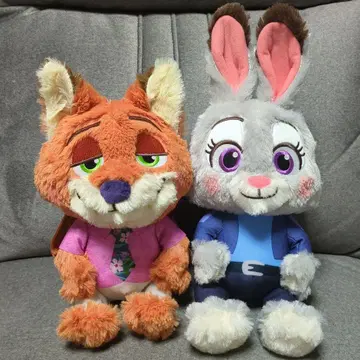 주토피아2 봉제 인형 백팩 (전 2종) 닉 & 주디 2개 세트