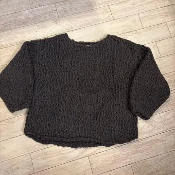 BABYLONE 그레이 니트 긴팔 상의