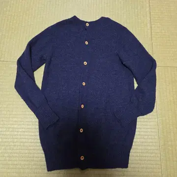 45rpm 알파카 혼방 가디건 인디고 사이즈 2 희소 새상품급