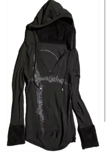 vkei V-neck hoodie skull cross