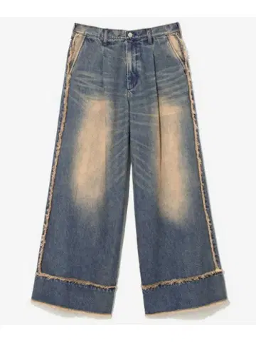 크로스 프린지 데님 팬츠 HARE 하레