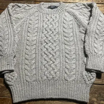 SEAHOP 시호프 크루넥 케이블 니트 스웨터 베이지 M 사이즈