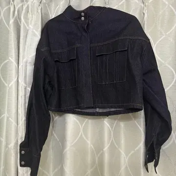 &g'aime 다크 데님 크롭 자켓