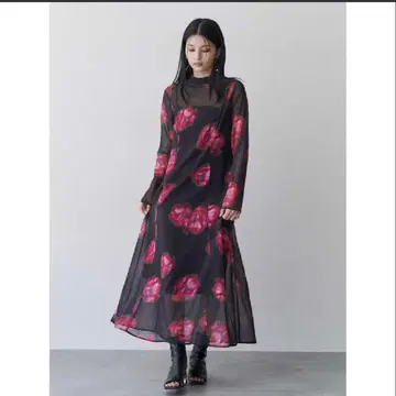 MURUA 뉴앙스 플라워 프린트 원피스