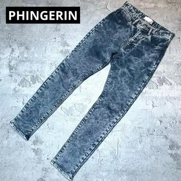 PHINGERIN 핑거린 케미컬 워시 맨투맨 데님 팬츠