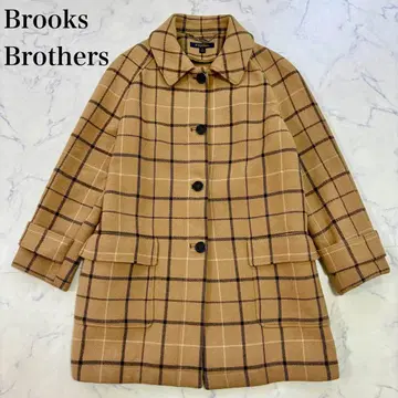브룩스브라더스 울 체크 코트 래글런 슬리브 M 사이즈 상당