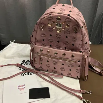 MCM 스터드 장식 핑크 백팩 52769M