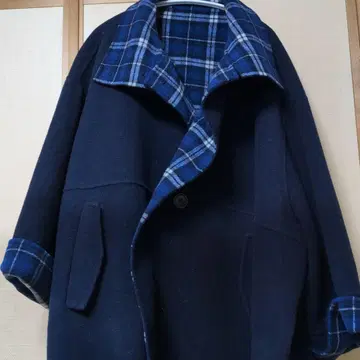 SHIPS any: 리버 스탠드 카라 판초 숏 코트