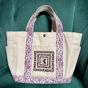 KINOKUNIYA 꽃무늬 토트백 중형