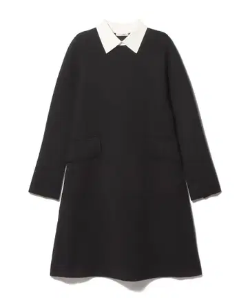 ESTNATION 카라 부착 니트 원피스 블랙