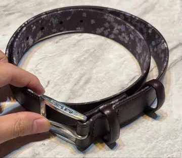 폴스미스 실버 버클 꽃무늬 사피아노 가죽 벨트 일본제