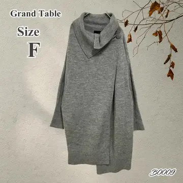 SALE GrandTable 그레이 울 100% 니트 스웨터 F