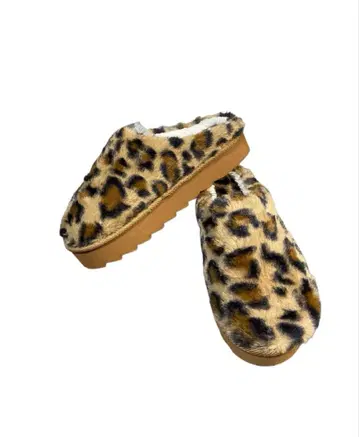 레오파드 레오파드 무늬 퍼 무스탕 통굽 외출용 Y2K 갸루