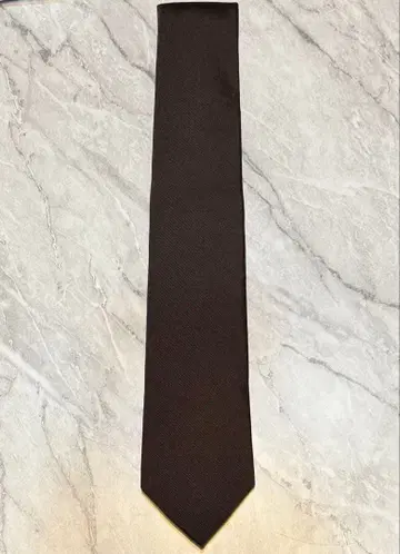 가마쿠라 셔츠 야마나시 패브릭 실크 100% 솔리드 넥타이 브라운