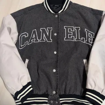 CHIP CLIP 바시티 자켓 그레이 화이트