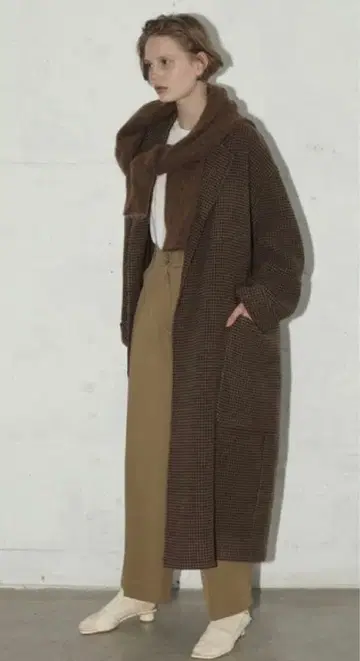 TODAYFUL 오버 체크 코트