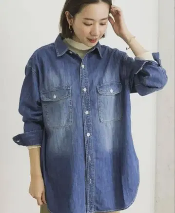 URBAN RESEARCH 인디고 블루 셔츠