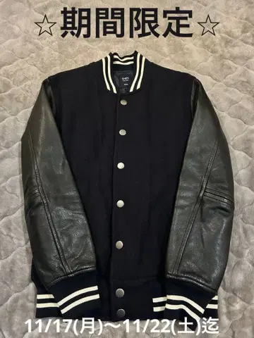 ships COLORS 소매 가죽 바시티 자켓 M 구제 의류 소매 가죽