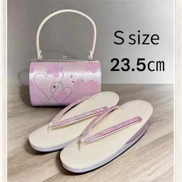 [ 새상품급 ] 성인식 후리소데 조리백 23.5 S 사이즈