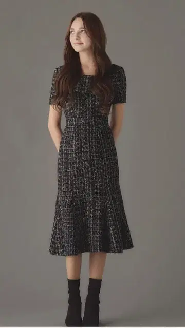 에밀리아 위즈 Camellia lady tweed 원피스