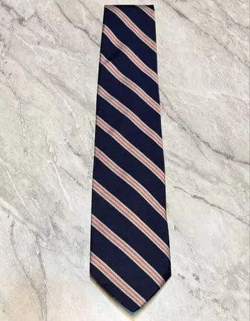 브룩스브라더스 잉글랜드제 원단 실크 스트라이프 넥타이 USA제