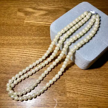 진주 2줄 목걸이 포멀 관혼상제 액세서리 JAPAN 일본제