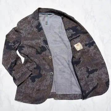 새상품급 BOB handmade 테일러드 자켓 카모플라쥬 48 언컨