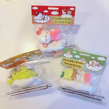 [ 초레어 ] 산리오 윈드차임 키티 폼폼푸딩 코로코로쿠리린