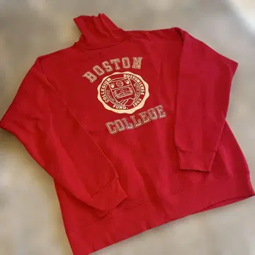 보스턴 칼리지 하이넥 맨투맨 레드