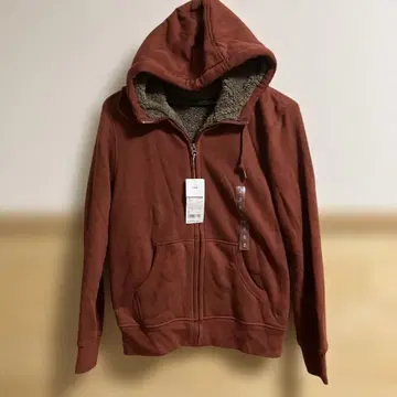 UNIQLO 보아 맨투맨 풀 집업 후드티 S 오렌지