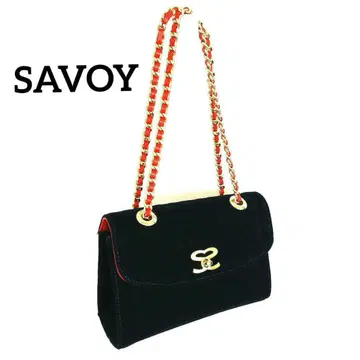 SAVOY 사보이 다크 네이비 스웨이드 숄더백