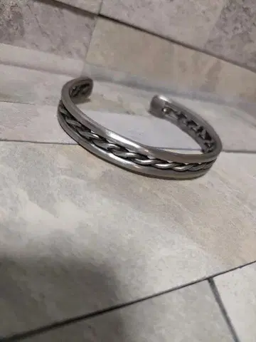 뜨개질 팔찌 뱅글 스테인리스