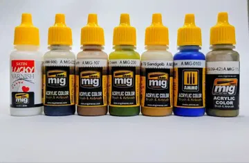 Ammo MIG 아크릴 페인트 세트 7색 세트