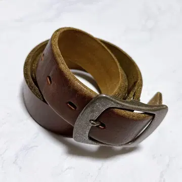 PHERROWS u.k 새들 레더 벨트 브라운 32